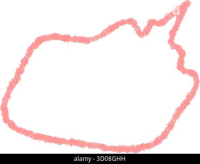 Chalk Squiggle Speech Bubble Outline Stock Vector