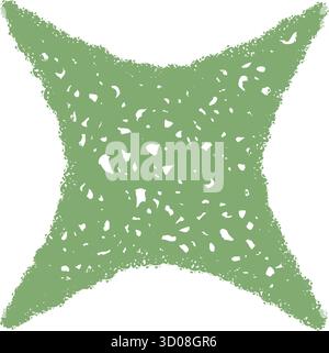 Chalk Starburst Burst Festive Symbol Green Stock Vector