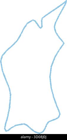 Hand Drawn Blue Squiggle Speech Bubble Stock Vector