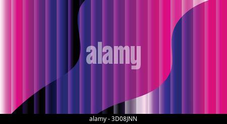 Abstract background with vibrant vertical stripes of pink and purple hues. Stock Vector