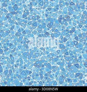 Mosaic triangle shapes background with small sizes and multiple repeated inner triangles. Stock Vector