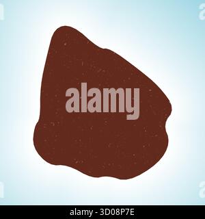 Uruguay shape on gradient background. Country map with scratch texture. Uruguay vibrant poster. Charming vector illustration. Stock Vector