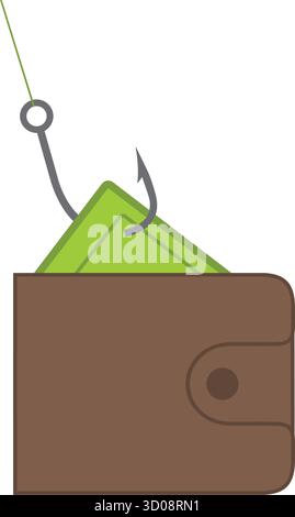Digital wallet fraud icon. Digital wallet fraud vector icon. Stock Vector
