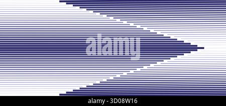 Striped arrow halftone gradation texture. Gradient Transition Lattice. Fading dark blue thin to thick line background pattern. Vector illustration. Ab Stock Vector