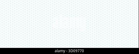 Blue seamless isometric grid paper. Dotted triangular blueprint repeating pattern. Graph guide background for engineering, architect and technical drawing. Repeated lined ruler sheet template. Vector Stock Vector