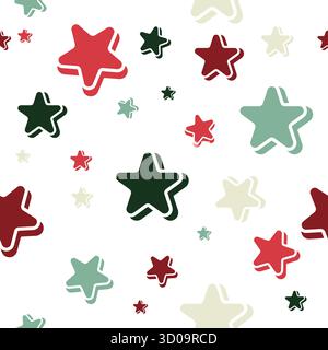 Abstract Star Seamless Pattern Design Stock Vector