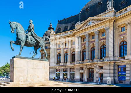 “Carol I” University Foundation and the equestrian statue of Carol I in ...