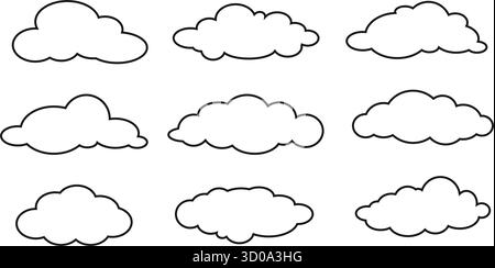 Cloud vector set. Stock Vector