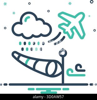 Icon for aviation weather, aviation Stock Vector
