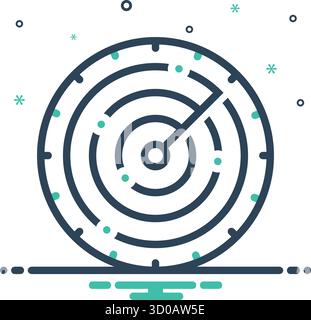 Icon for flight navigation, air guidance Stock Vector