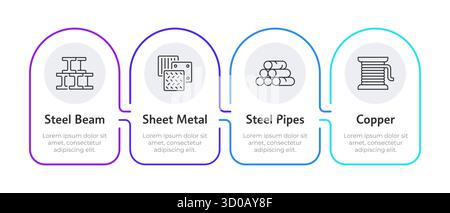 Heavy industry production infographic template Stock Vector
