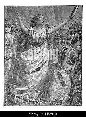 Miriam the Prophetess (Aaron's Sister) with her Tambourine (Exodus ...