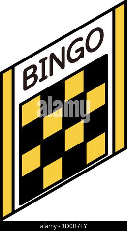 Event Icon, Simple simple isometric icons for bingo cards, Vector Illustration Stock Vector