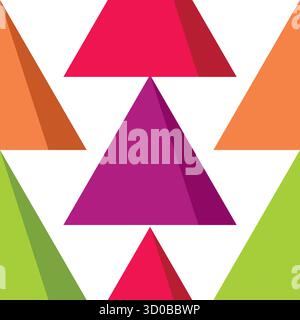 Colorful Triangle seamless pattern background Stock Vector