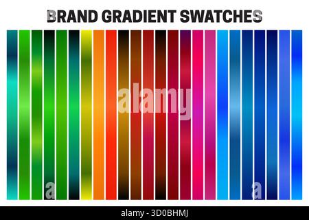 Brand Color Gradient Collection of Swatches Stock Vector