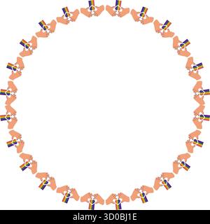Heart lgbt frame. Heart, love, romance or valentine's day heart. Artistic lgbtq red heart love empty template Stock Vector
