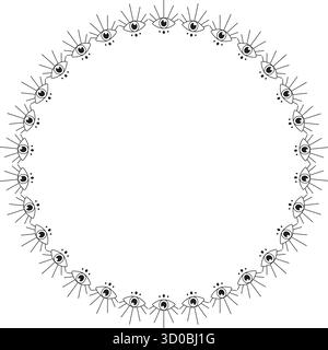 Eye frame. Vector celestial prediction eyes template for your text. Eye of Providence Stock Vector