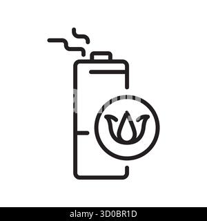 car air freshener black line icon. Vector isolated element.Editable stroke Stock Vector