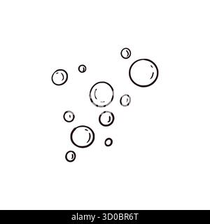 Vector illustration of air bubbles, all objects are hand-drawn in ink and translated into vector. For printing on paper and fabric, for the design and Stock Vector