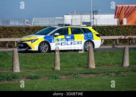 HEATHROW, LONDON, UK, 29TH SEPTEMBER 2025: A London Metropolitan Police car Stock Photo