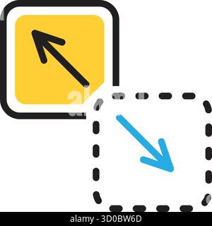 Icon for drag,drop Stock Vector