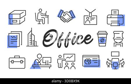 Office Poster. Vector Illustration Stock Vector