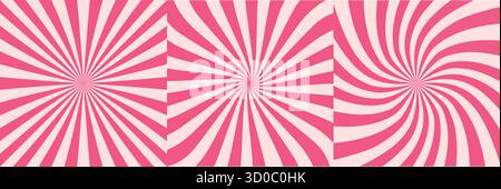 Set of sweet candy abstract vector backgrounds Stock Vector