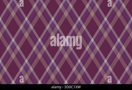Elegant diagonal plaid pattern in rich burgundy and mauve hues.  Perfect for textile design, website backgrounds, or any project needing a sophisticat Stock Vector