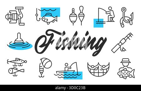 Fishing Poster. Vector Illustration Stock Vector