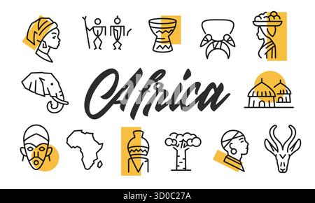 Africa Poster. Vector Illustration Stock Vector