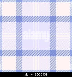 Elegant tartan pattern. Soft blues and whites create a calming, timeless design. Ideal for backgrounds, textiles, crafts, and design projects. Stock Vector