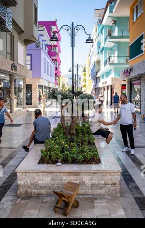 A Colourful Street In The Town Of Marmaris, Mugla Province, Turkey. Stock Photo