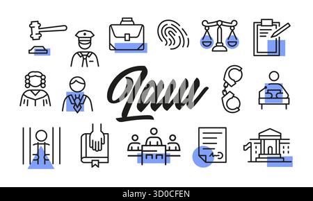 Law Poster. Vector Illustration Stock Vector