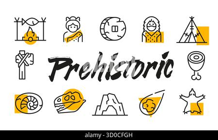 Prehistoric Poster. Vector Illustration Stock Vector