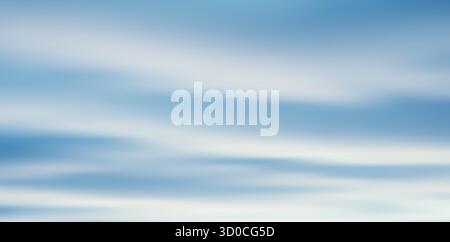 Cloudy sky abstract background, blue sky background with tiny clouds, 3d rendering for banner, poster, flyer, presentation slide Stock Vector
