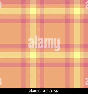 Warmtoned plaid pattern with intersecting lines creating a classic tartan design. Ideal for backgrounds, textiles, or a touch of vintage style. Soft, Stock Vector