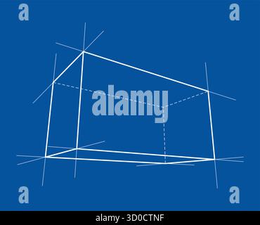 Abstract Geometric Blueprint Stock Vector