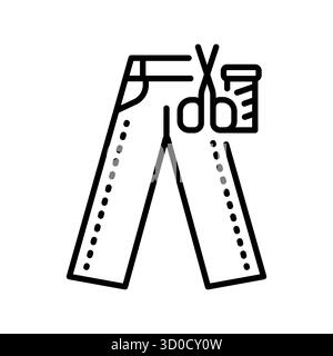 DIY fashion black line icon for digital and print projects. Minimal clean icons for apps and websites. Modern simple icons for UI UX and branding Stock Vector