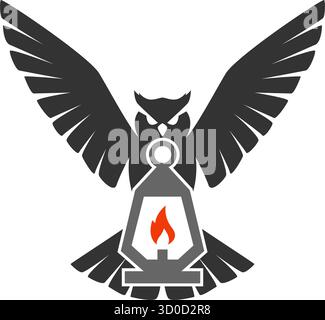 Vintage lantern icon design illustration Stock Vector