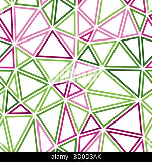 Mosaic triangle shapes form a background with medium-sized triangles in a multi-color style. Stock Vector
