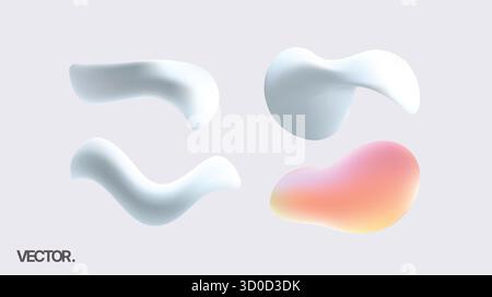 Exploring Abstract Fluid Shapes to Enhance Modern Design and Captivating Illustrations Stock Vector