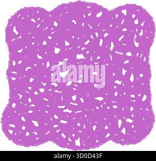 Groovy Crayon Sketched Scallop Rectangle Frame Stock Vector