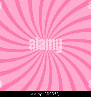 Sunburst Swirl Vector Illustration Background Pink Stock Vector