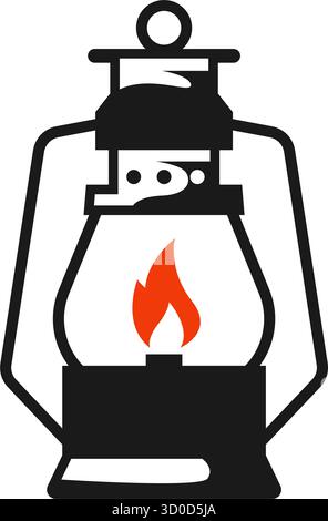 Vintage lantern icon design illustration Stock Vector