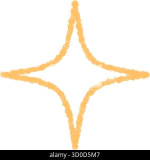 Festive Crayon Star Burst Outline Stock Vector