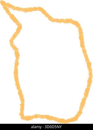 Wavy Crayon Speech Bubble Outline Sketch Stock Vector