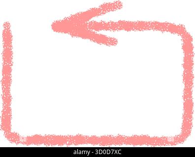 Hand Drawn Pink Crayon Swirl Arrow Stock Vector