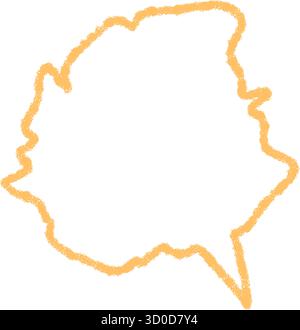Chalk Squiggle Speech Bubble Icon Stock Vector