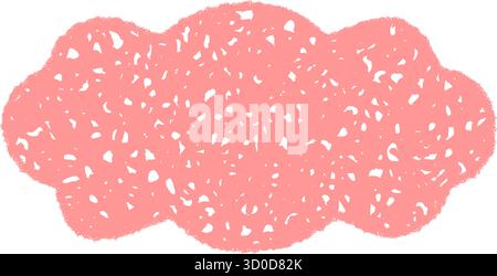 Groovy Crayon Bubble Hatched Pink Border Stock Vector