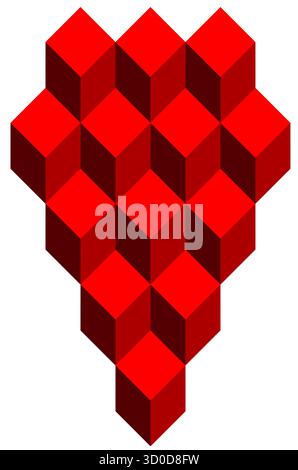 Abstract polygonal backgrounds with red cube vector design, Template graphic element for banner with cover and advertising, Group of cubes and box Stock Vector